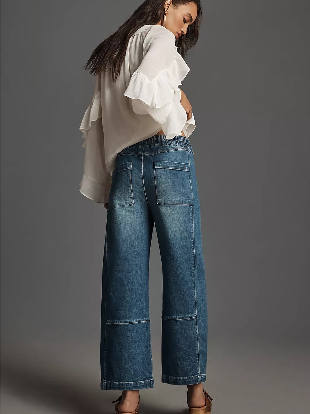 NWT Pilcro Izzie Relaxed Pull-On Barrel Jeans - Picture 3 of 4